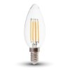 Żarówka LED V-TAC 4W filament E14 świeca VT-1986 3000K 400lm